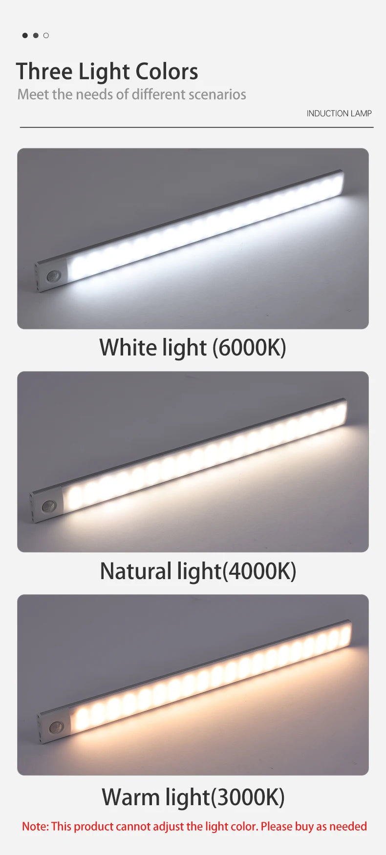 Barra LED Ultrafina de Aluminio con Sensor de Movimiento (Premium)