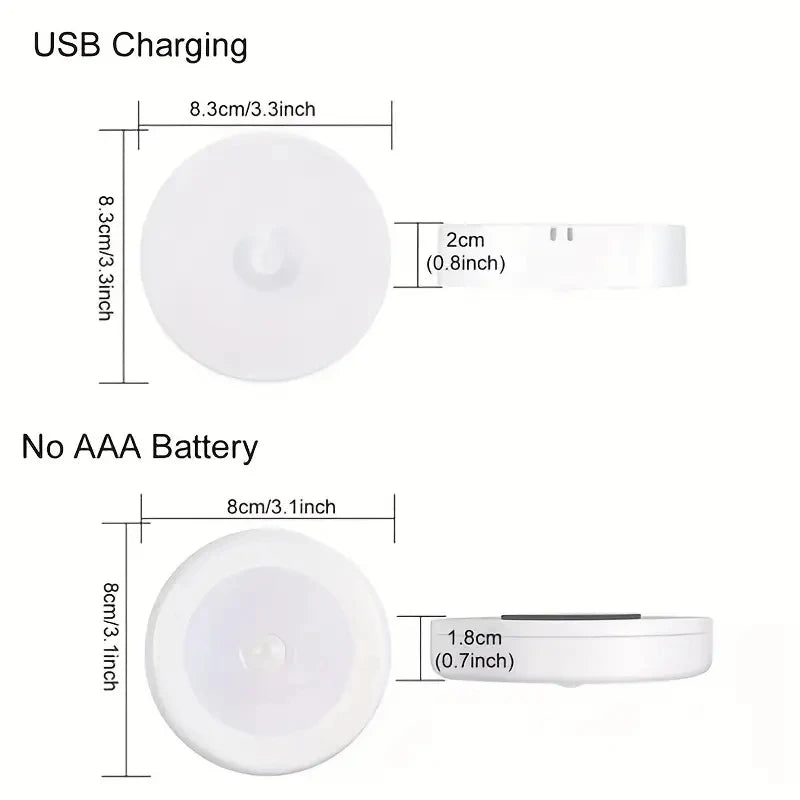 Mini Luz LED Circular Inteligente con Sensor de Movimiento