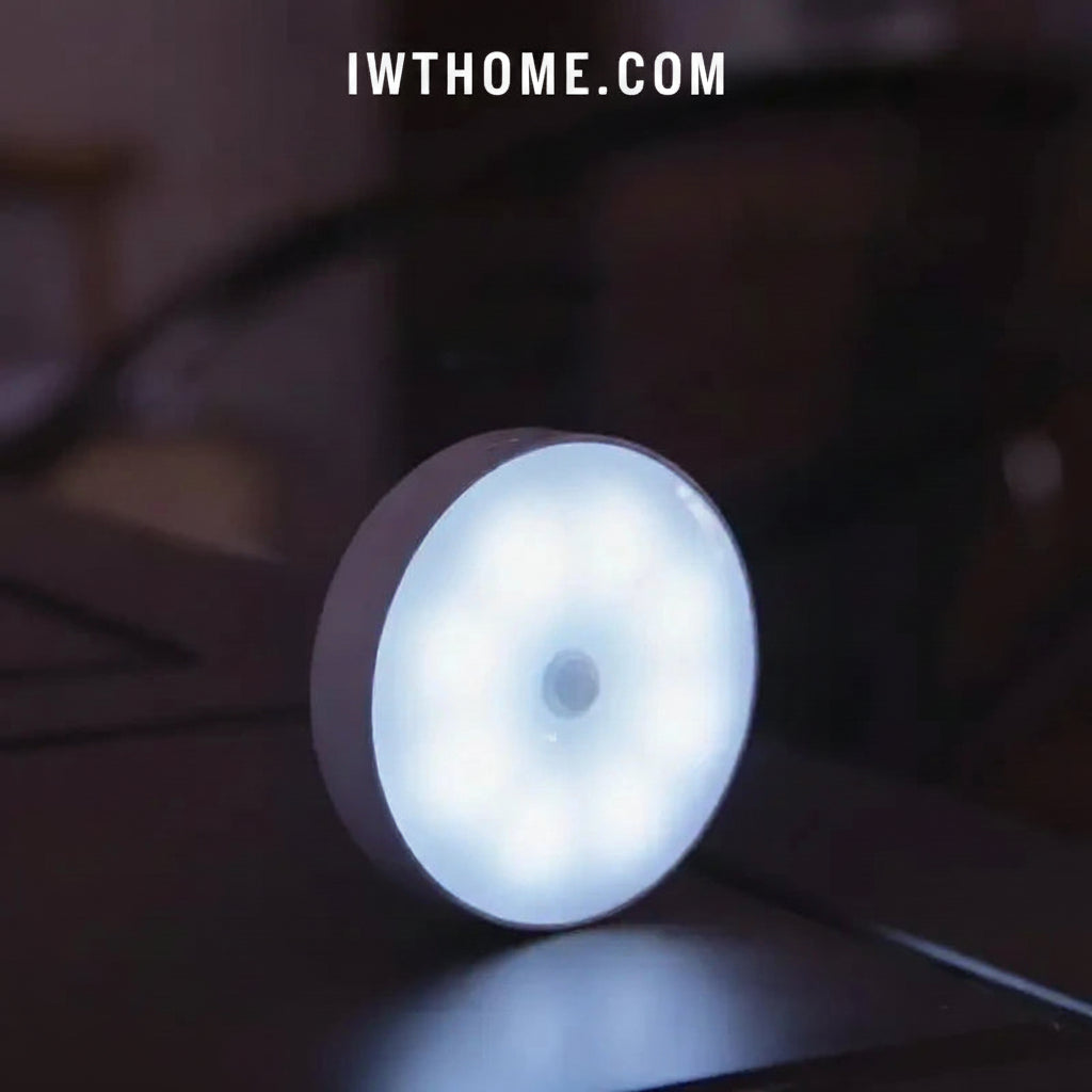 Mini Luz LED Circular Inteligente con Sensor de Movimiento