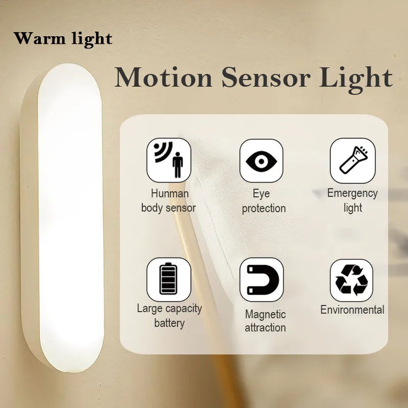 Lámpara LED Ovalada con Sensor de Movimiento Inteligente