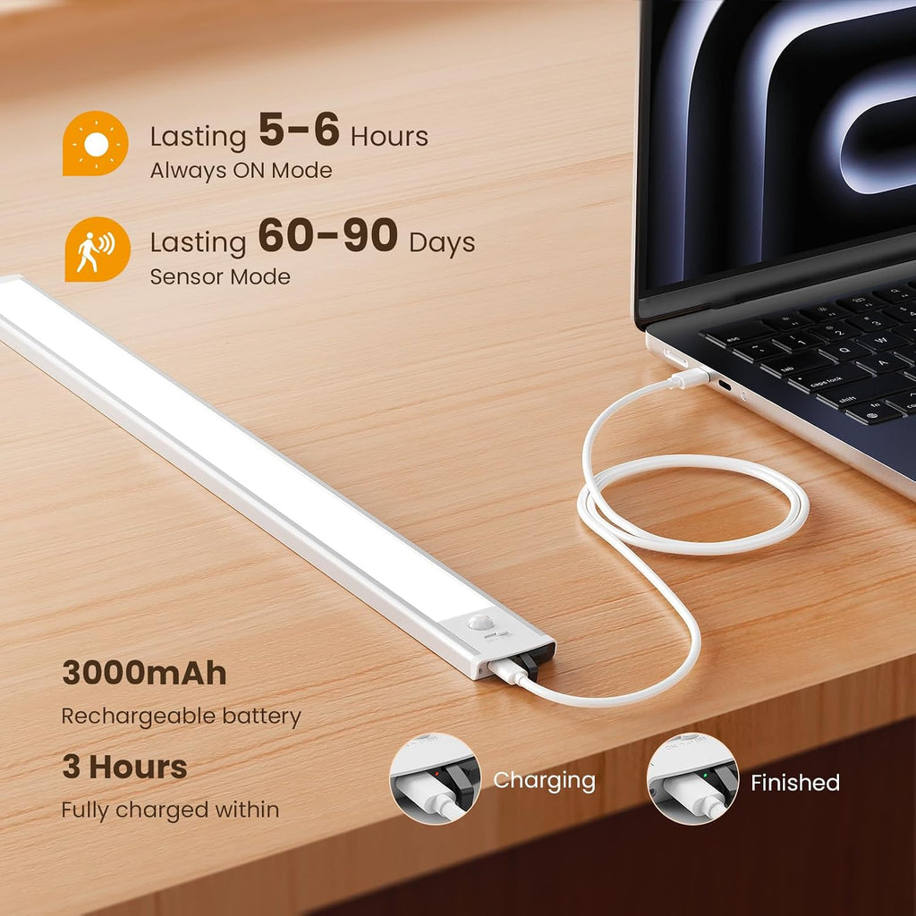 Pack x2 Lámparas LED Magnéticas Inteligentes con Sensor