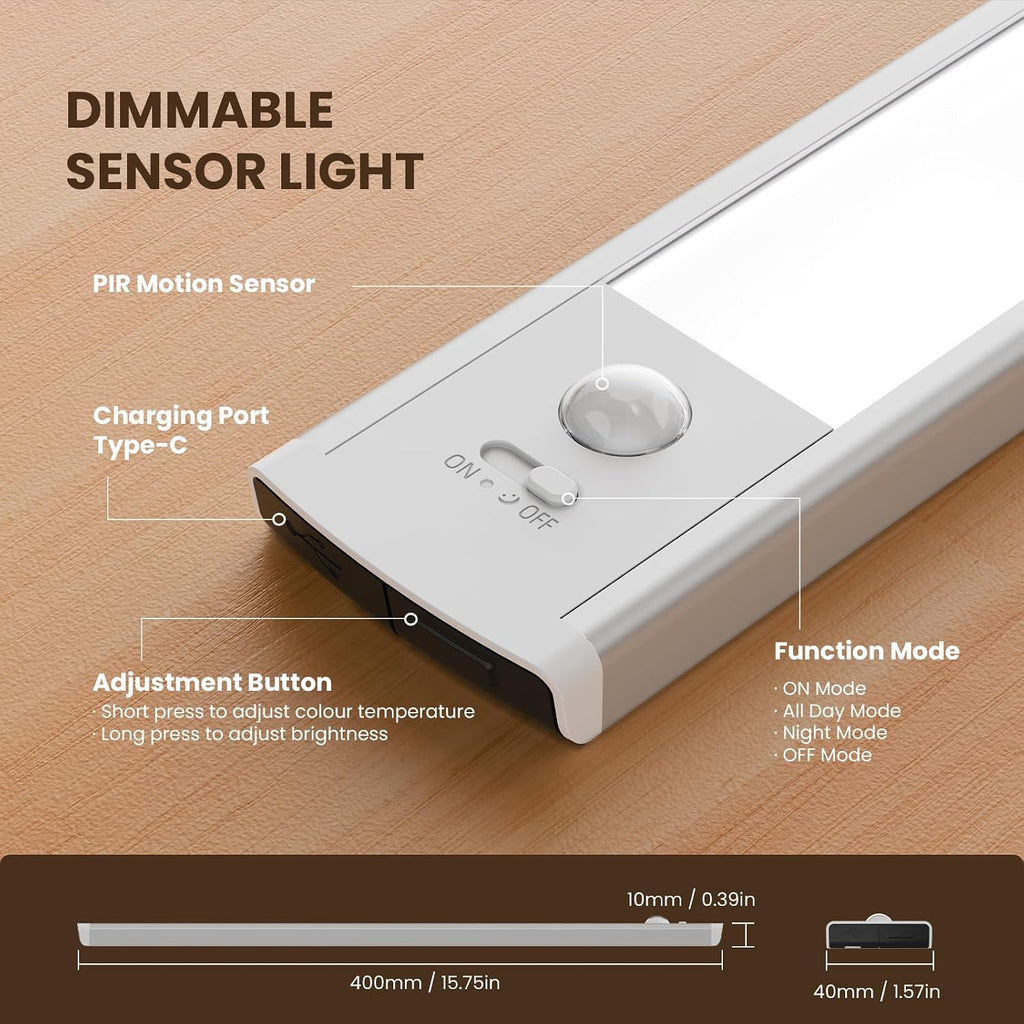 Pack x2 Lámparas LED Magnéticas Inteligentes con Sensor
